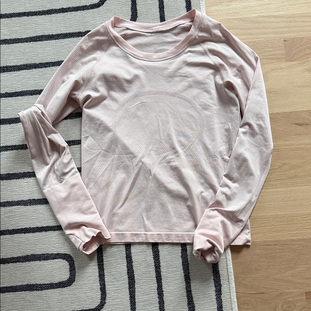 lululemon athletica Light Pink Long Sleeve Top